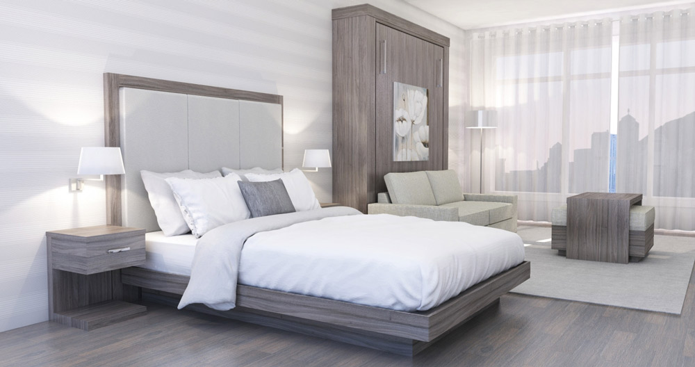AF-10 Economic Custom Hotel Apartment Project Furniture Bedroom Furniture Set